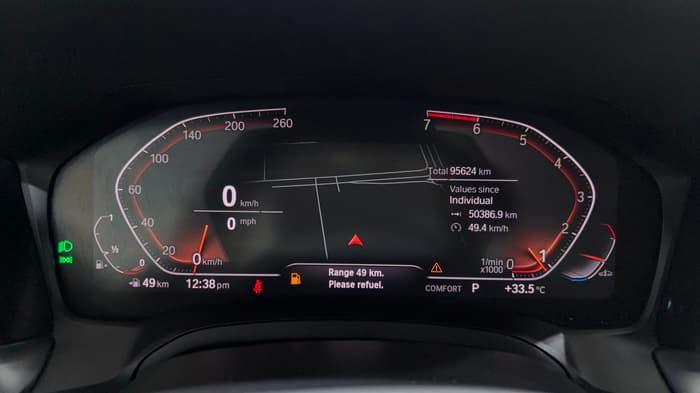 2021 BMW 320I-Odometer View